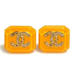 Chanel Cc Logo Earrings Gold-Tone Metal #247045C77B